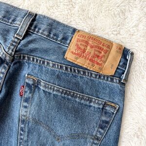 LEVI’s 501 Men Blue Original Fit Straight Jeans US32 Classic Western Preppy